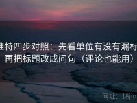 推特四步对照：先看单位有没有漏标，再把标题改成问句（评论也能用）