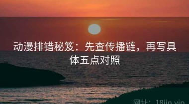 动漫排错秘笈：先查传播链，再写具体五点对照