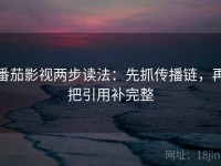 番茄影视两步读法：先抓传播链，再把引用补完整