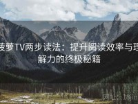 菠萝TV两步读法：提升阅读效率与理解力的终极秘籍