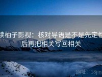 读柚子影视：核对导语是不是先定性后再把相关写回相关