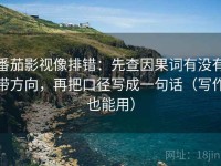 番茄影视像排错：先查因果词有没有带方向，再把口径写成一句话（写作也能用）