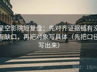 星空影院短复盘：先对齐证据链有没有缺口，再把对象写具体（先把口径写出来）