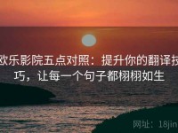 欧乐影院五点对照：提升你的翻译技巧，让每一个句子都栩栩如生