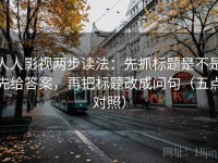 人人影视两步读法：先抓标题是不是先给答案，再把标题改成问句（五点对照）