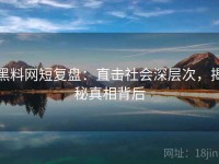 黑料网短复盘：直击社会深层次，揭秘真相背后