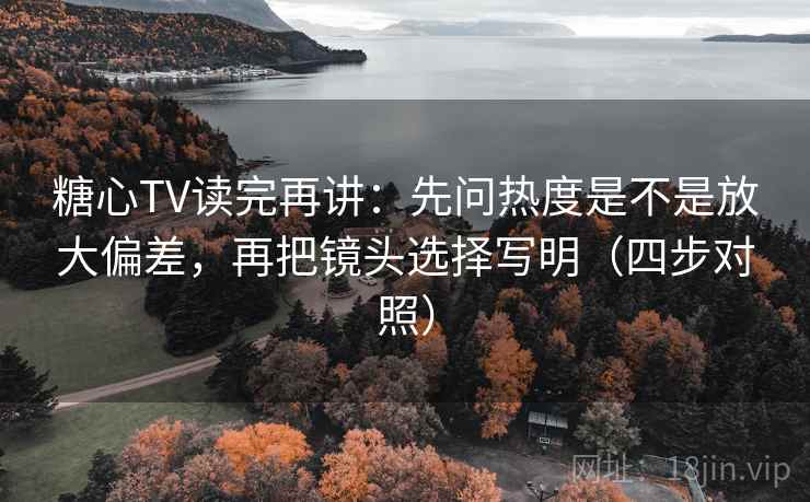 糖心TV读完再讲:先问热度是不是放大偏差,再把镜头选择写明(四步对照) 糖心TV读完再讲:先问热度是不是放大偏差,再把镜头选择写明(四步对照)
