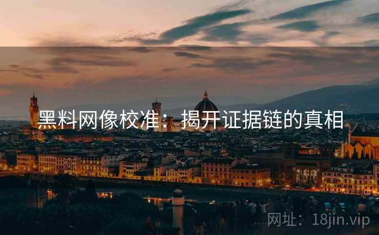 黑料网像校准：揭开证据链的真相